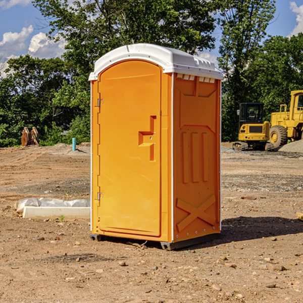 are there any restrictions on what items can be disposed of in the portable restrooms in Adams County